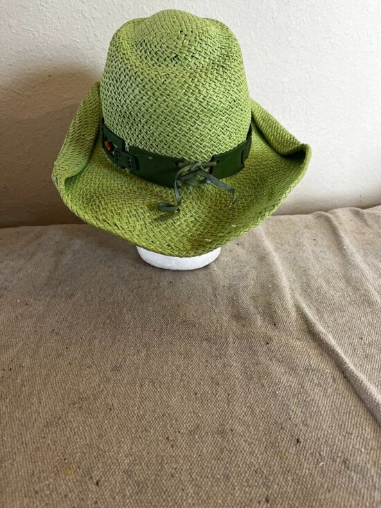 BullHide By Montecarlo Hat Green Straw Festival Concert Western Cowgirl Hat Szsm main image 13